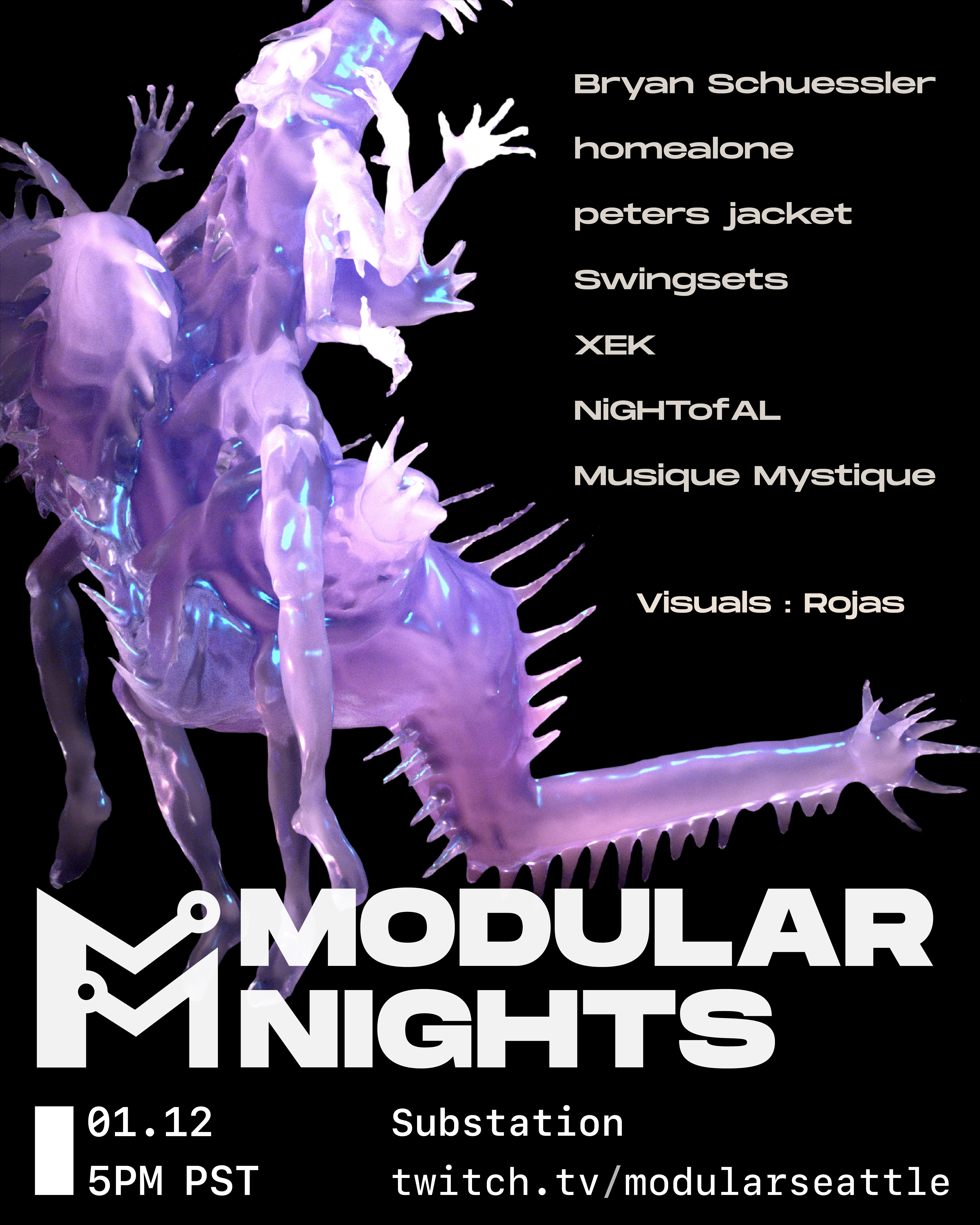 A set of hands on a modular synth