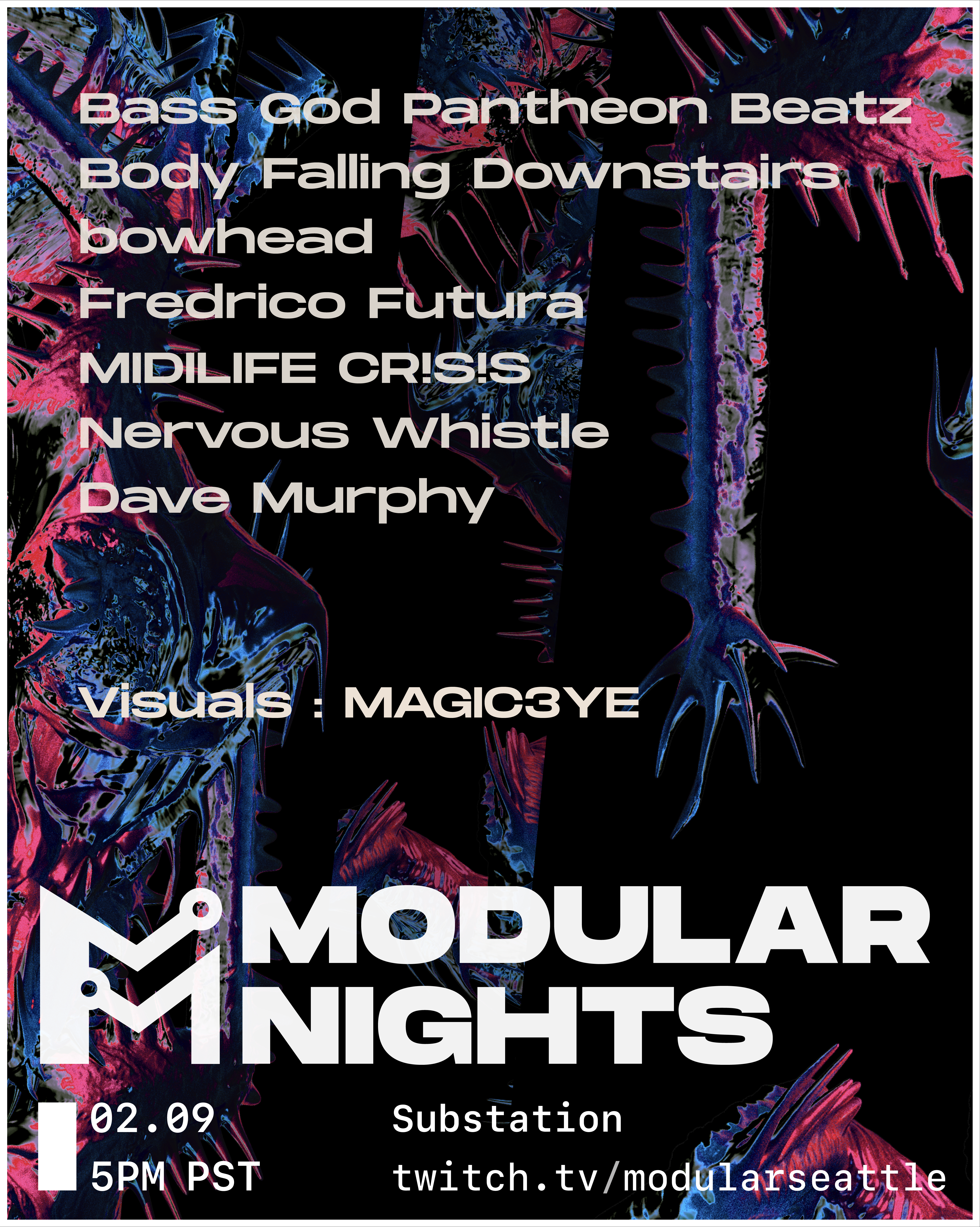 A set of hands on a modular synth