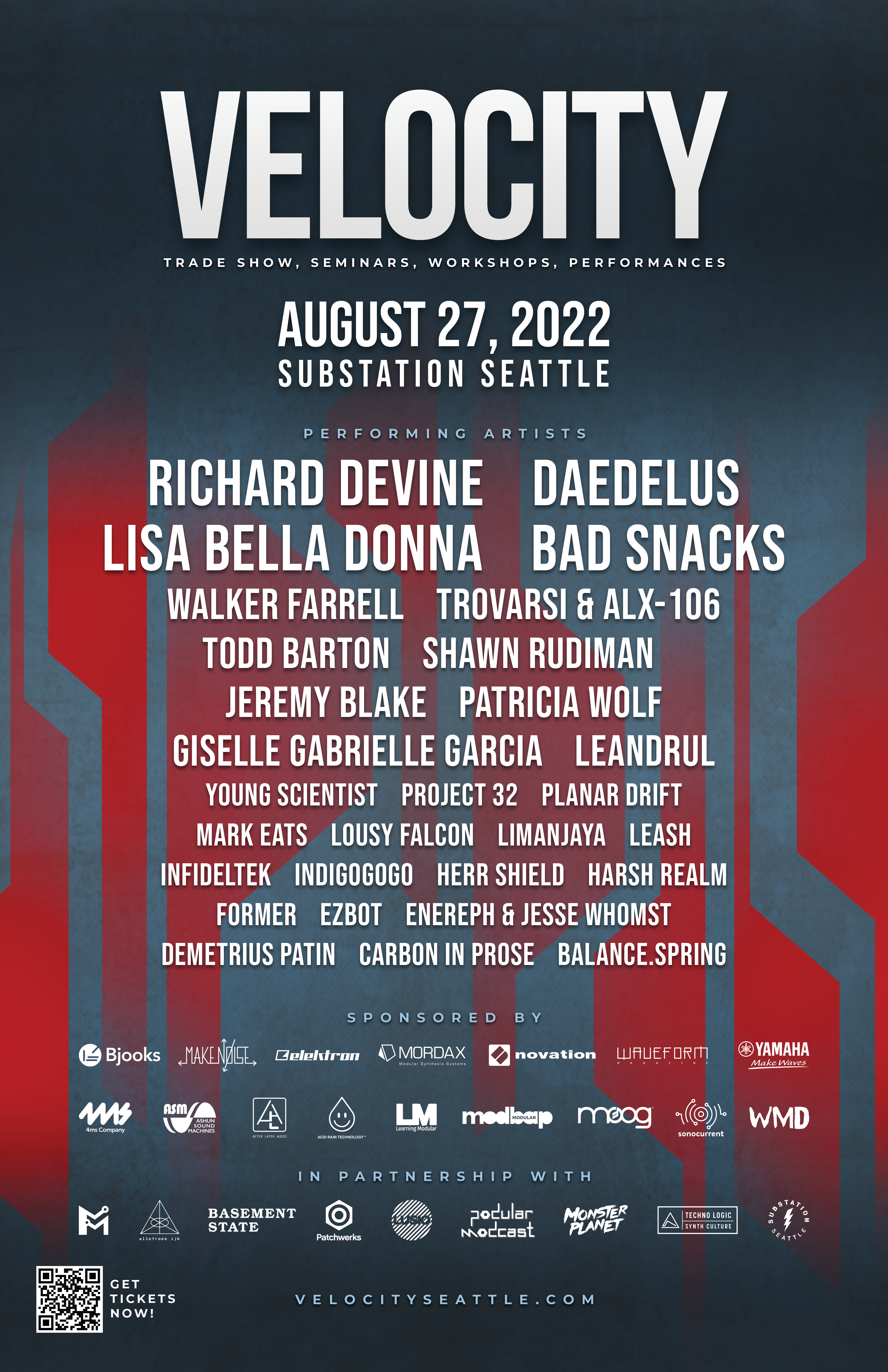 Event poster for Velocity 2022